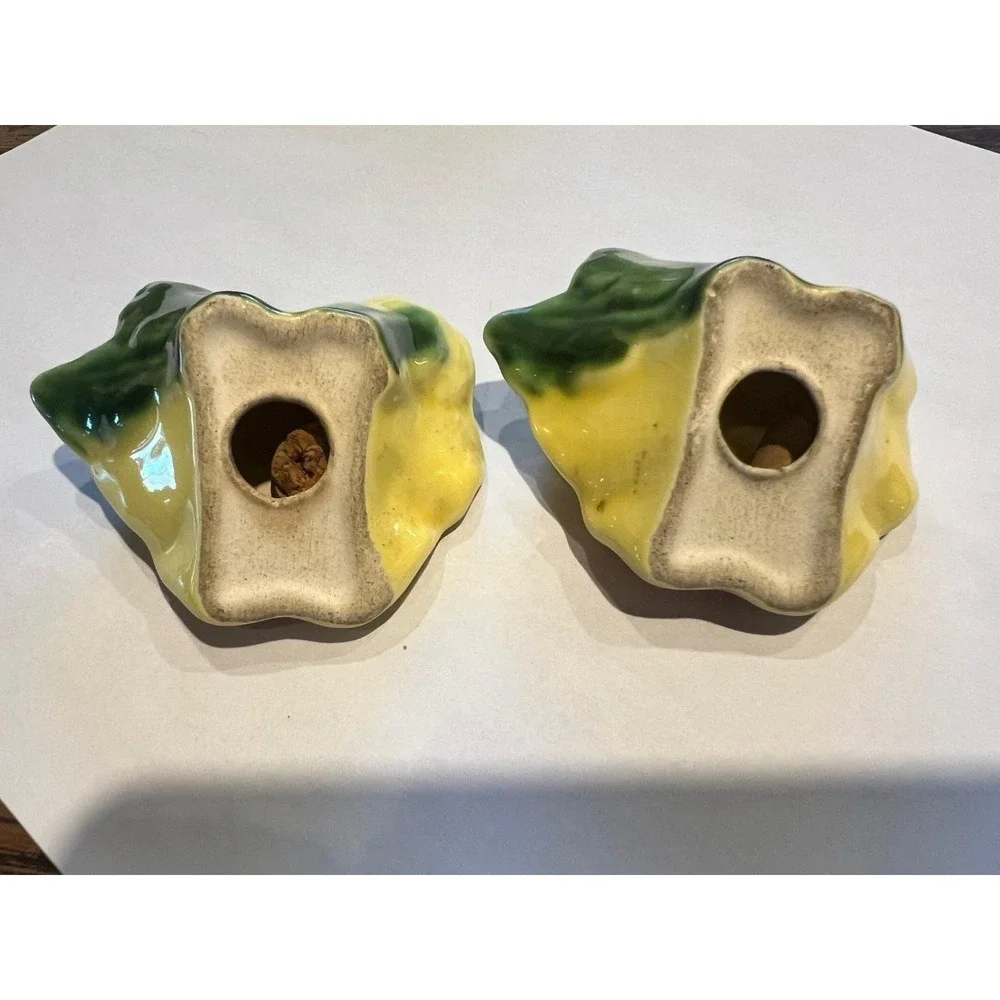 Vintage 1980's Yellow Pansy Salt & Pepper Shakers‎